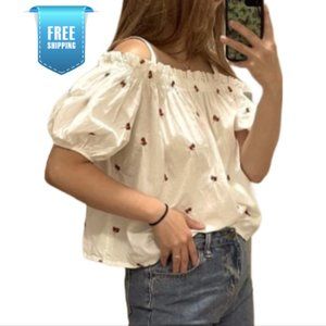 Off shoulders strap Vanguard Women’s White Top - Size Small to Medium